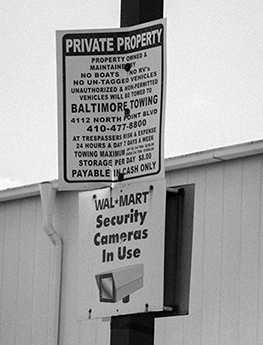 Walmart Security Cameras in Use Sign